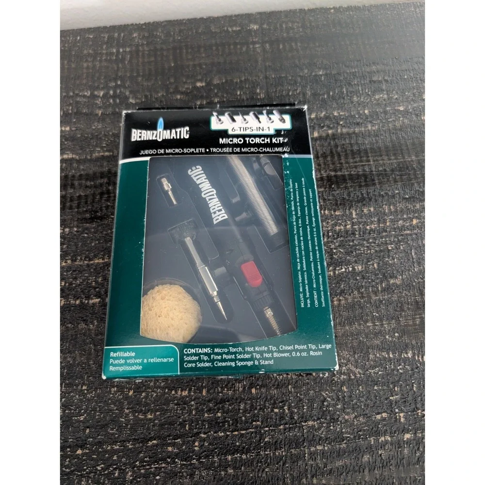 Bernzomatic Micro Torch Kit 6-Tips-In-1 NOS